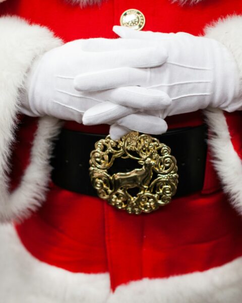 person in red and white santa claus costume